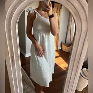 White Mid length dress